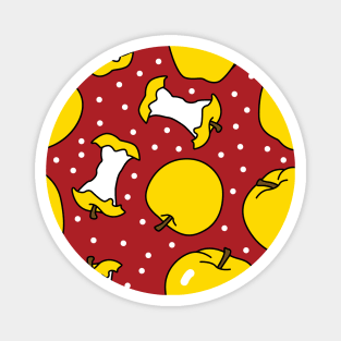 Yellow Apples with Polka Dots Magnet